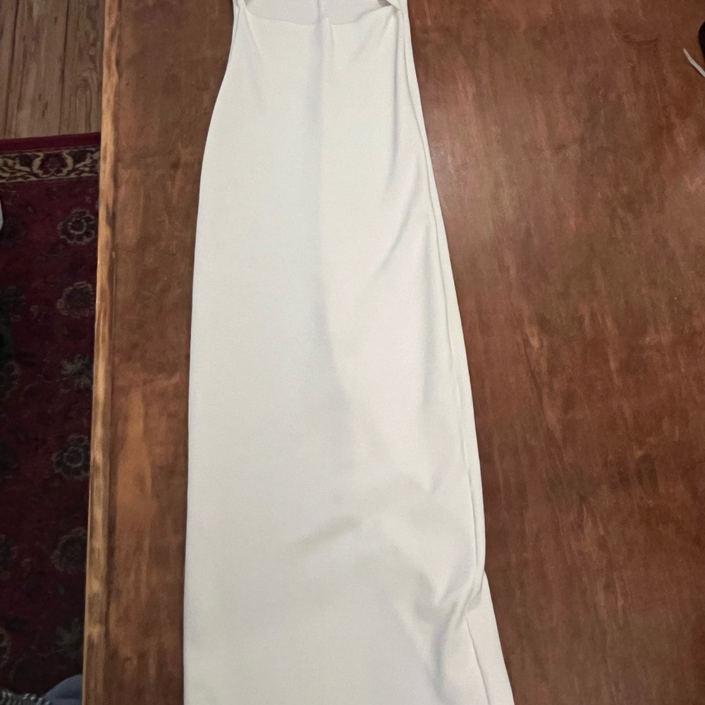 Zara White Halter Sheath Dress for Bride